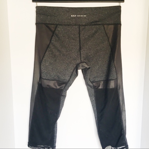 Andrew Marc Leather And Mesh Leggings - Picture 3 of 6